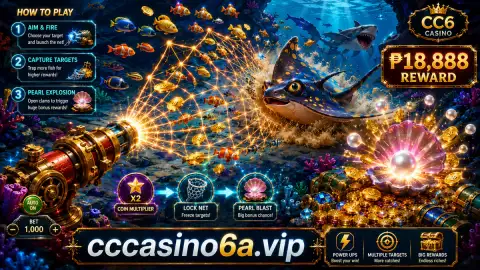 CC6 fishing coral canyon scene with a smaller seahorse moving through dense reef shapes